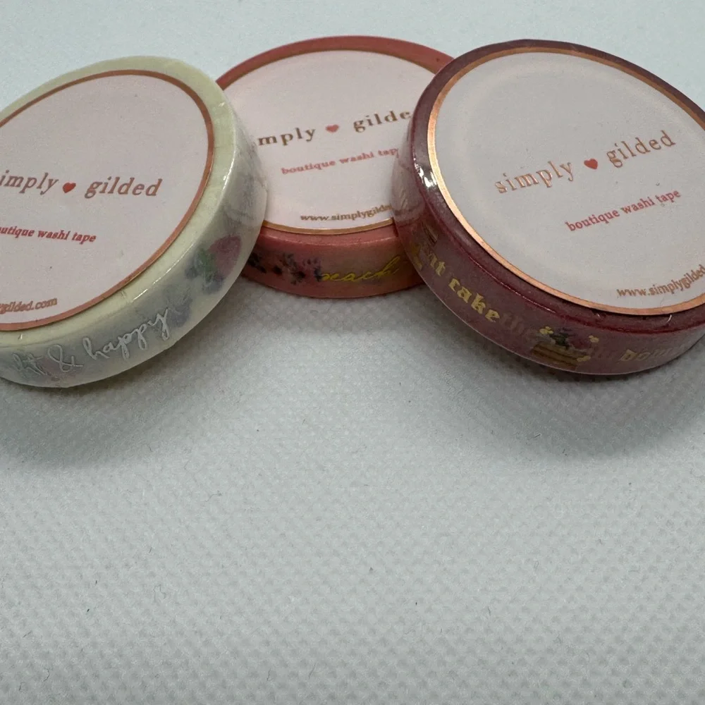 Pink and Cream Washi Tape Trio